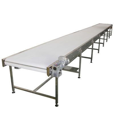 Sistema di nastro trasportatore bianco in PVC piatto per l'industria alimentare