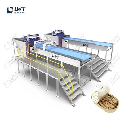Set completo attrezzature di trasformazione del pesce in scatola in scatola Aringa in scatola coda di pelo Tilapia tonno Sardine linea di produzione